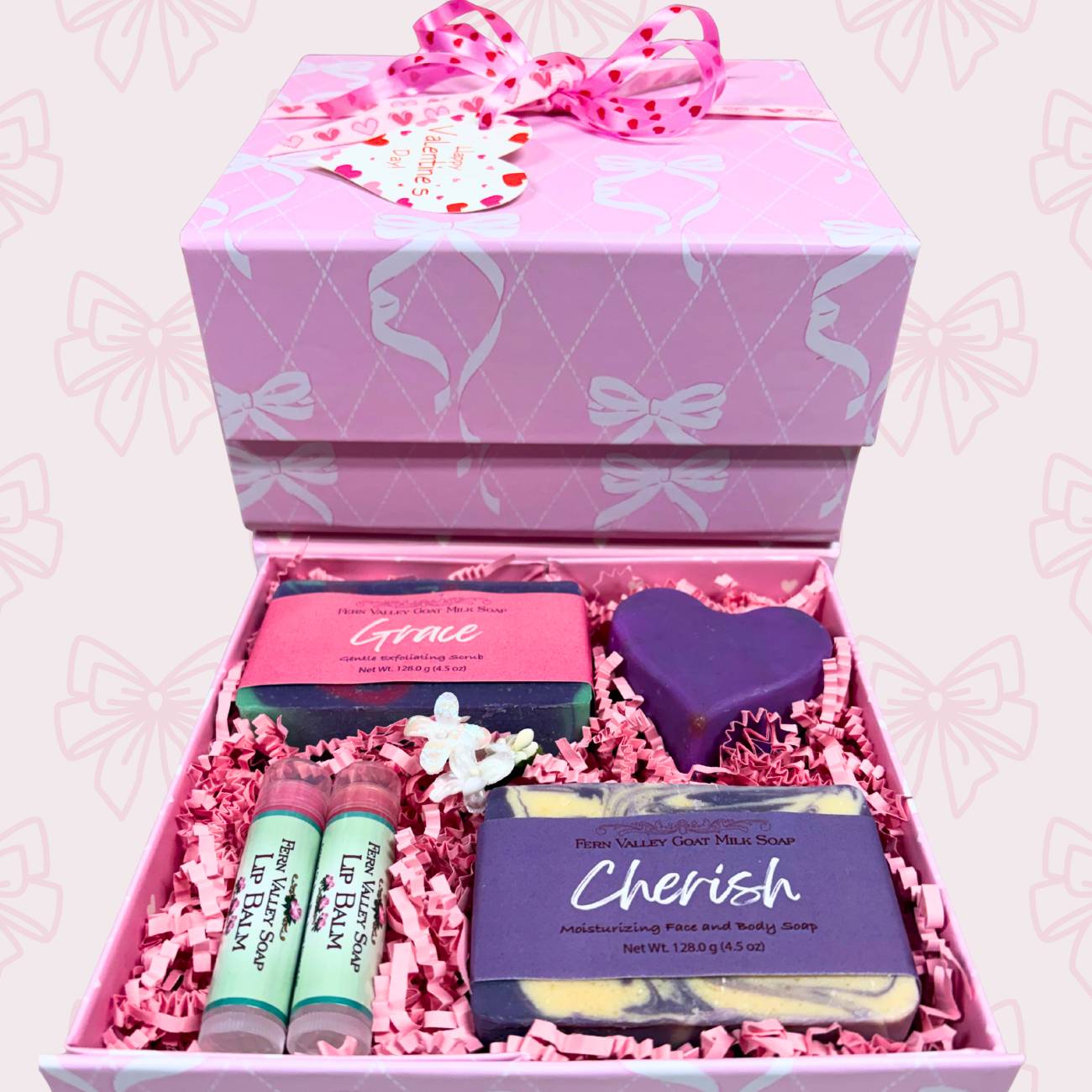 Handmade Goat Milk Soap | Delightful Pink Bow Gift Box