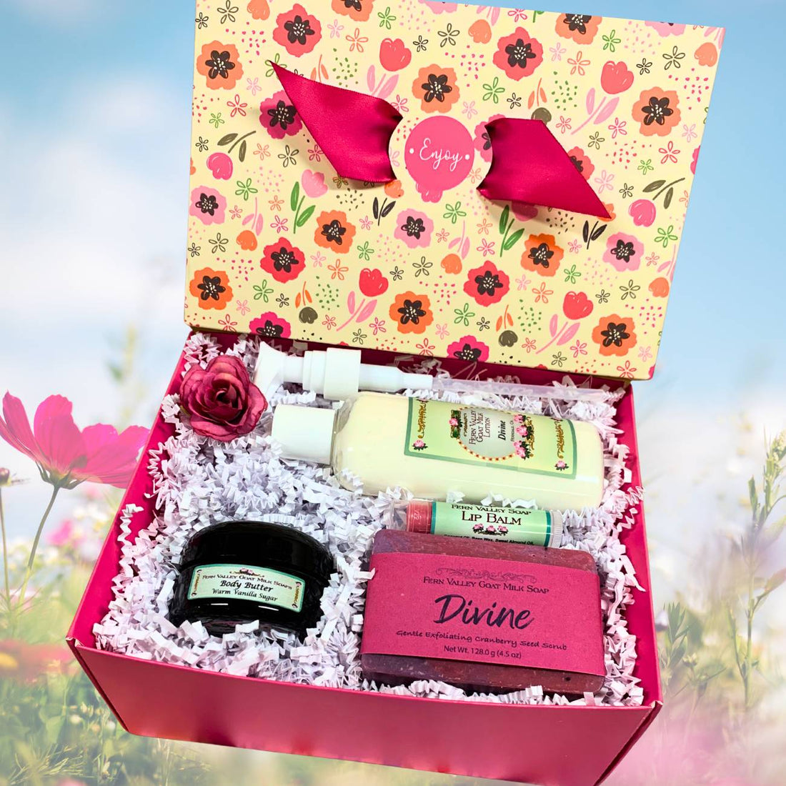 Goat Milk Soap &amp; Lotion + Body Butter  | Divine Gift Box For Her