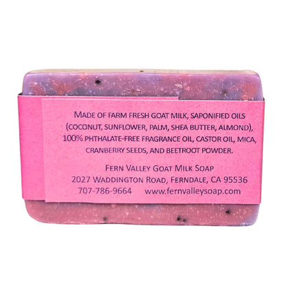 Natural Goat Milk Soap | Exfoliating Cranberry-Seed Scrub | Divine - Musky Floral Scent