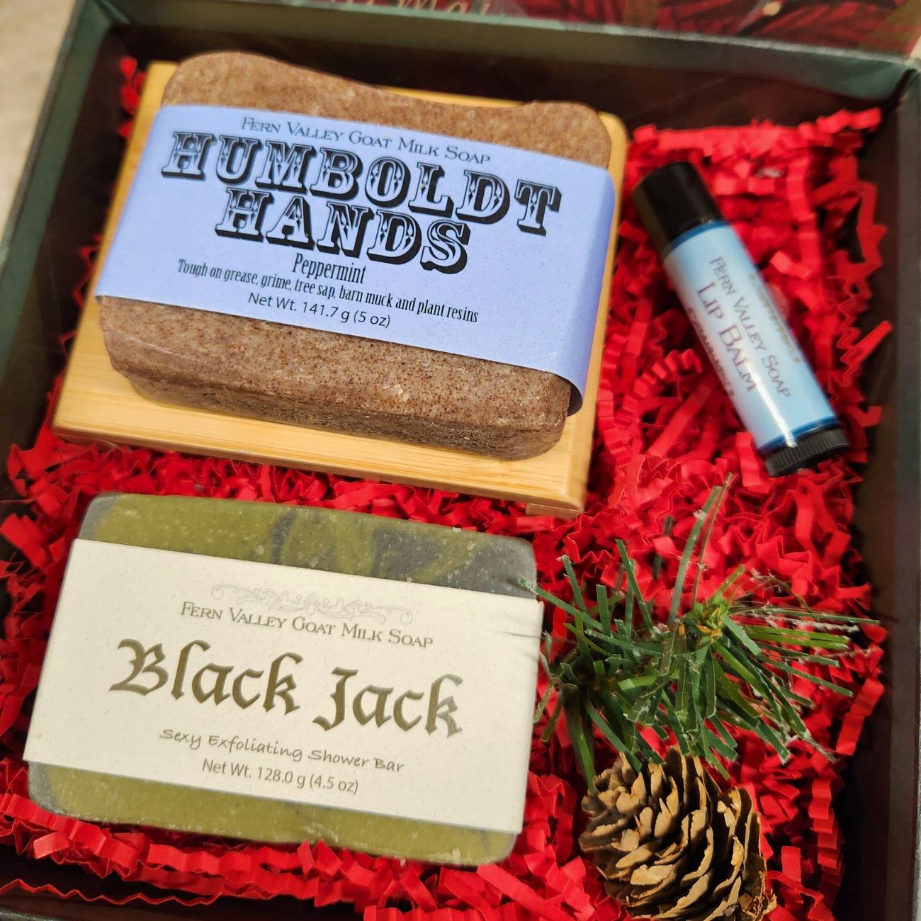 The Elf Surprise Gift Box For Him | Handmade Goat Milk Soap + Bamboo Soap Dish