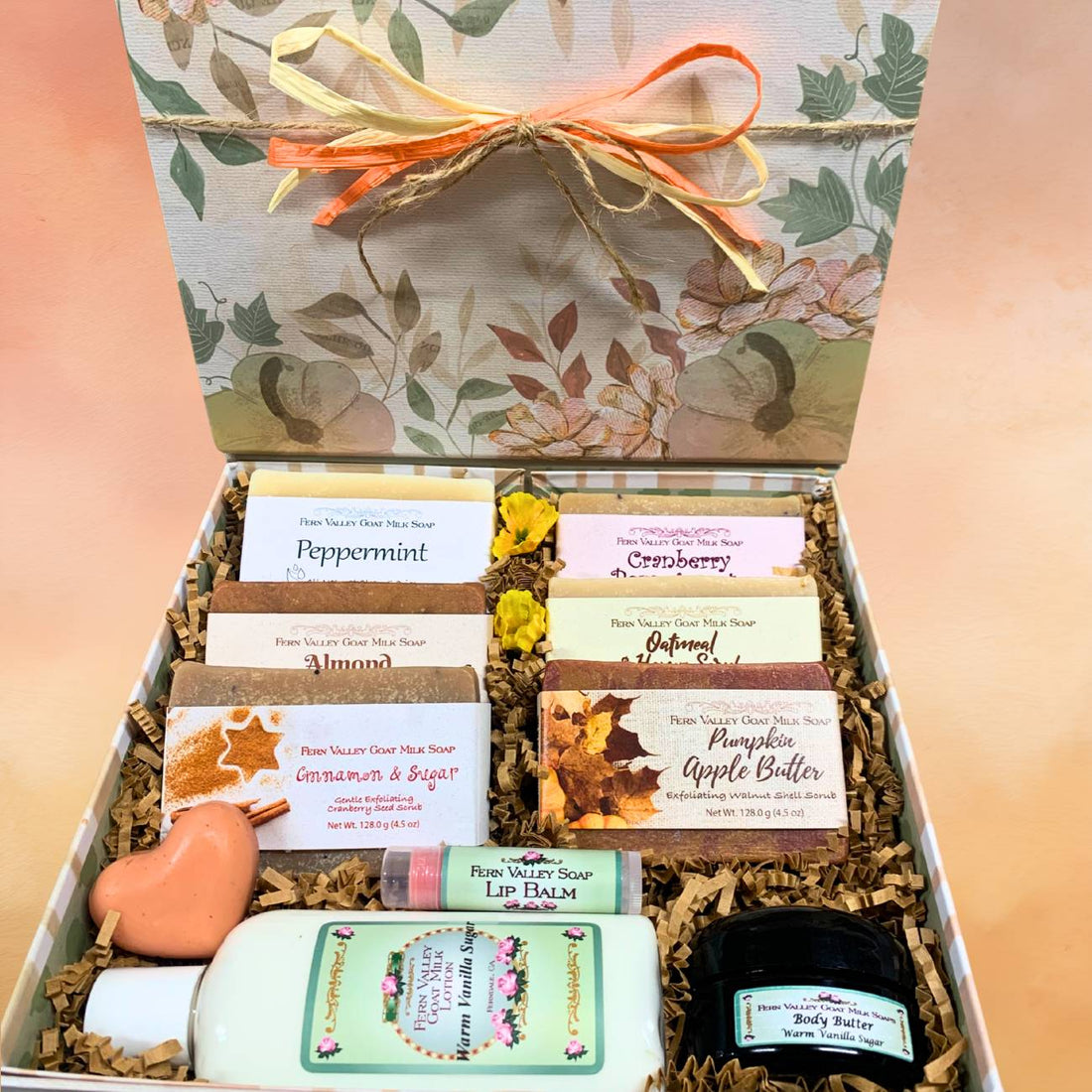 Handmade Goat Milk Soaps Lotion + Body Butter | Fall Garden Gift Box