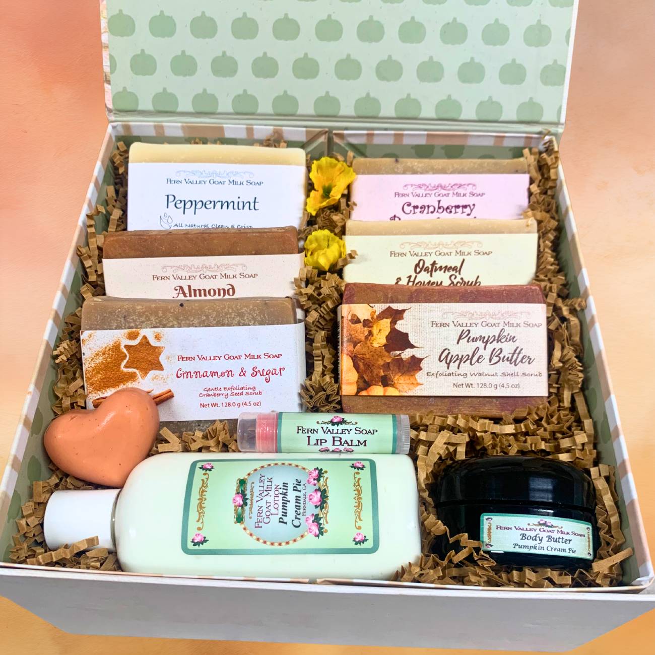 Handmade Goat Milk Soaps Lotion + Body Butter | Fall Garden Gift Box