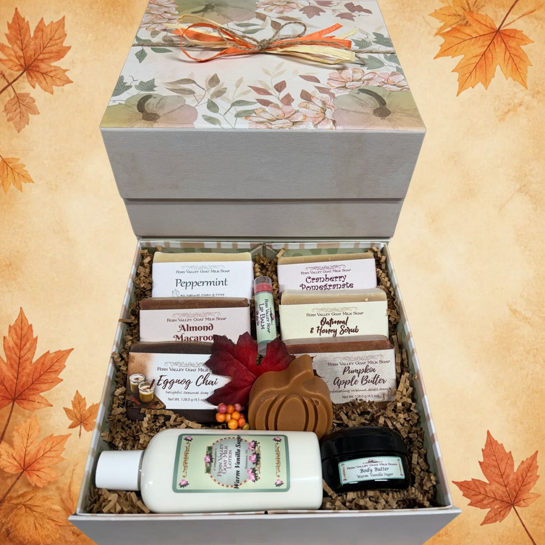 Handmade Goat Milk Soap &amp; Lotion Gift Set | Fall Garden Box