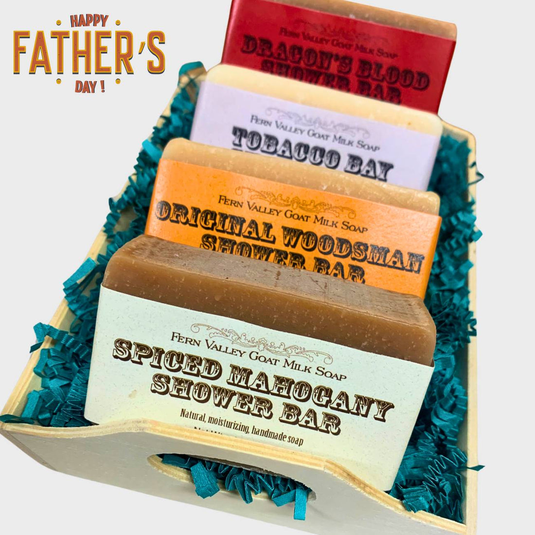 Natural Goat Milk Soap |  Shower Bars for Men | Fathers Day Gift Crate