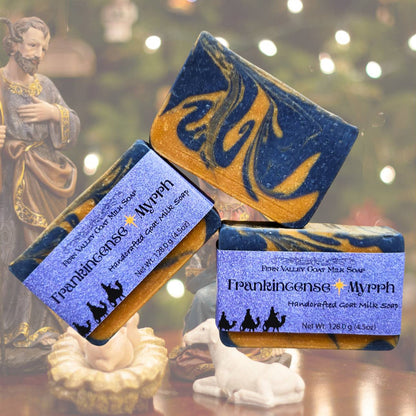 Natural  Goat Milk Soap | Frankincense &amp; Myrrh Scrub