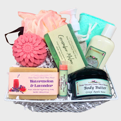 Handmade Goat Milk Soap | Garden Party Spa Basket