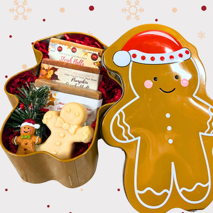 Handmade Goat Milk Soap |  Gingerbread Tin Holiday Gift Tin