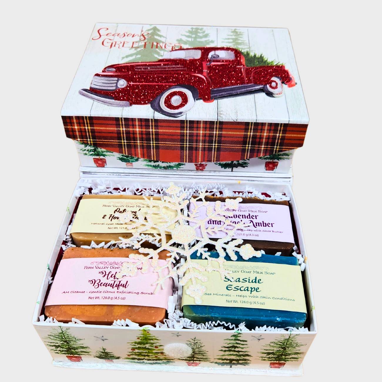 Handmade Goat Milk Soap | Glittery Holiday Gift Box