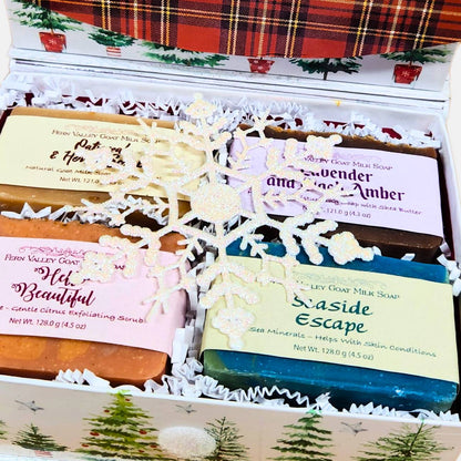 Handmade Goat Milk Soap | Glittery Holiday Gift Box