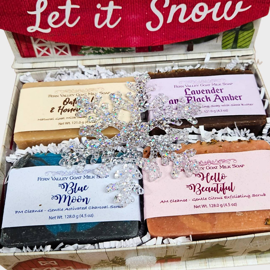 Handmade Goat Milk Soap | Glittery Holiday Gift Box