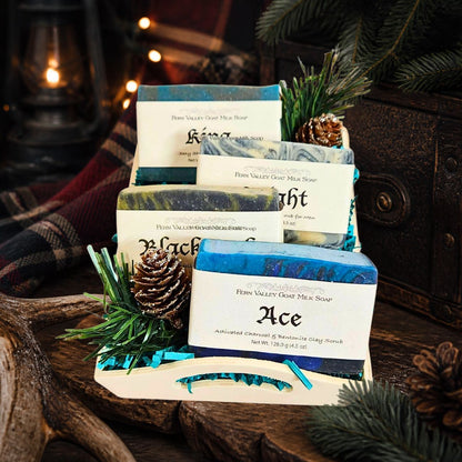 Handmade Goat Milk Soaps | Masculine Scented Shower Soap | Gift Box