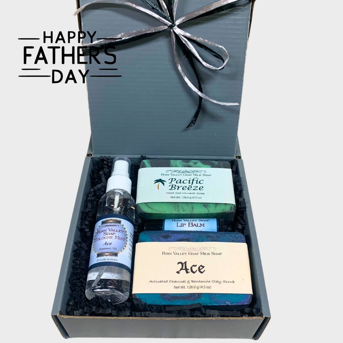 Handmade Goat Milk Soap | Gift Box for Guys | Gun Metal Gray + Cologne