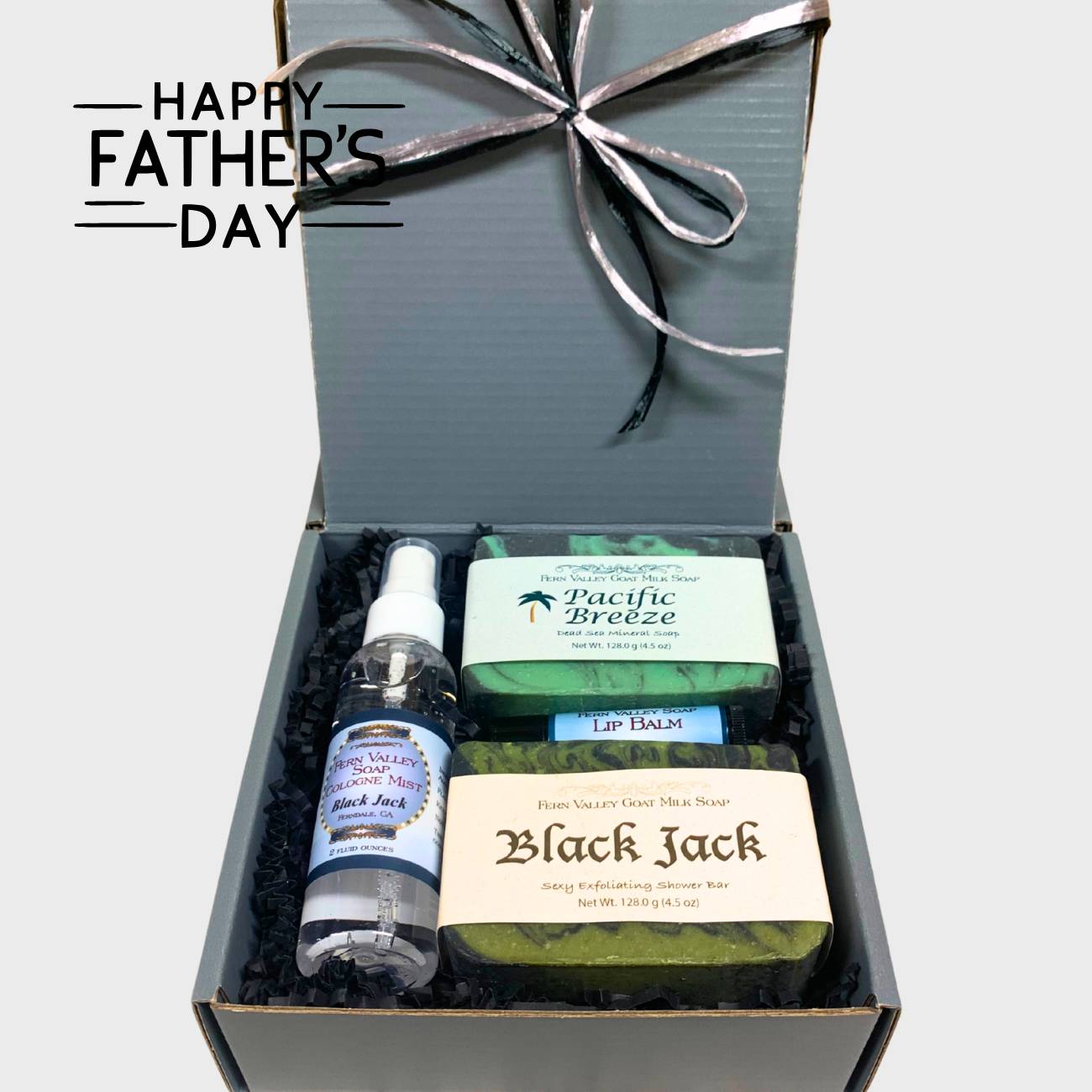 Handmade Goat Milk Soap | Gift Box for Guys | Gun Metal Gray + Cologne