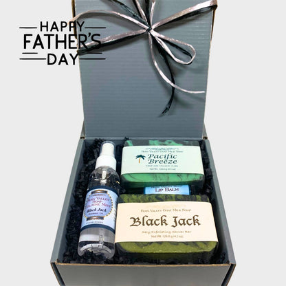 Handmade Goat Milk Soap | Gift Box for Guys | Gun Metal Gray + Cologne