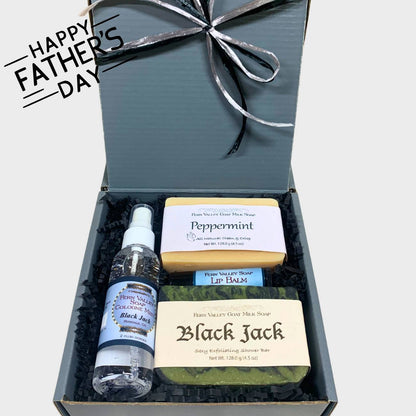 Handmade Goat Milk Soap | Gift Box for Guys | Gun Metal Gray + Cologne