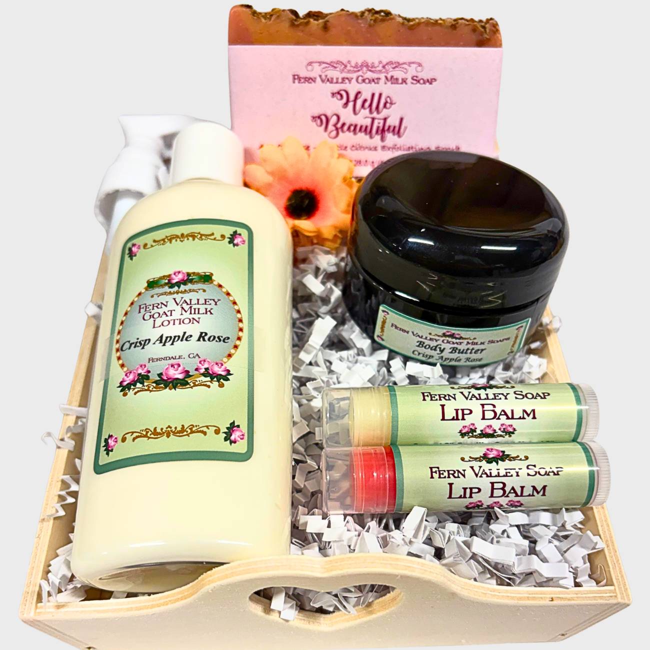 Handmade Goat Milk Soap &amp; Lotion + Body Butter | Hello Beautiful Gift Tray