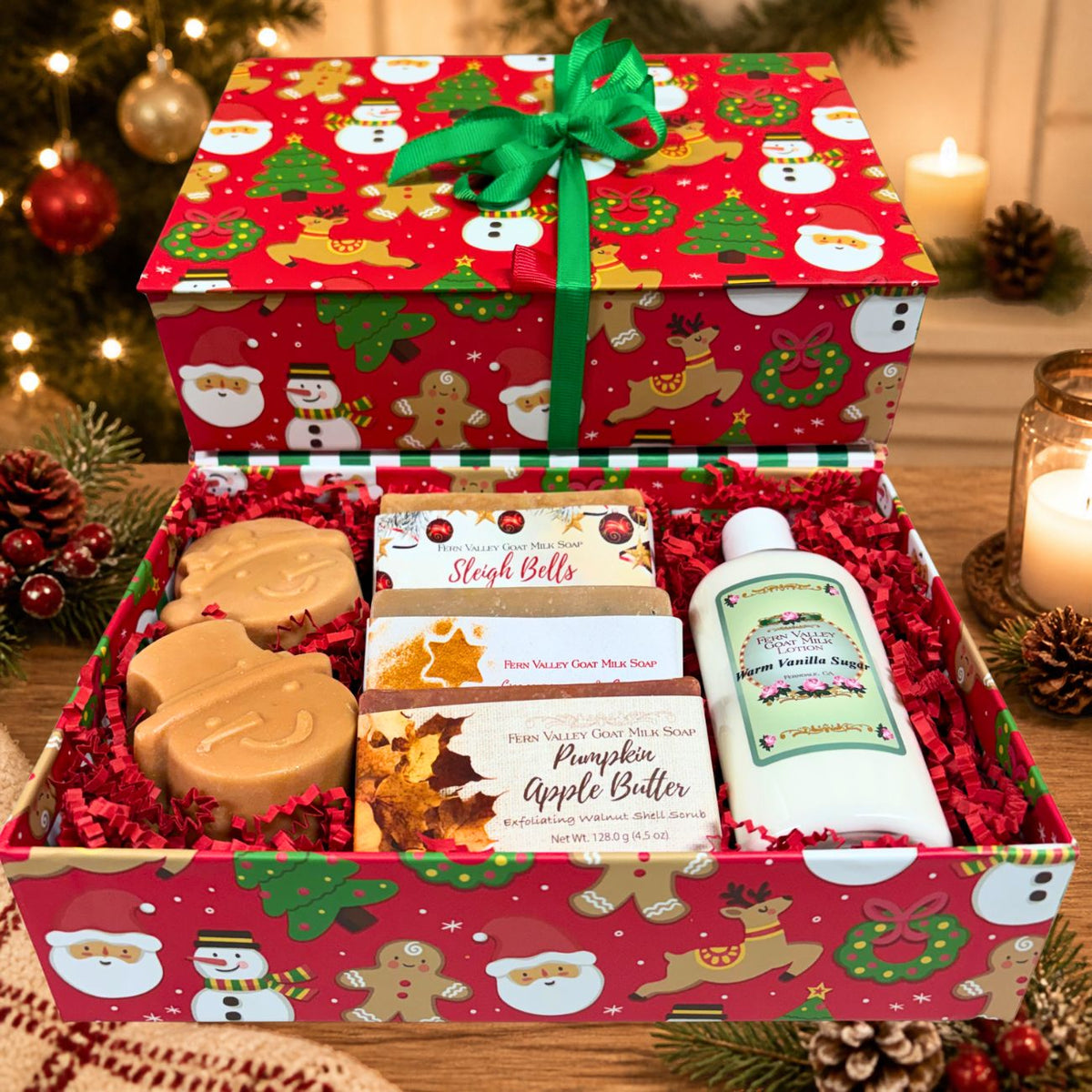 Handmade Goat Milk Soaps and Lotion | Home For The Holidays Gift Box