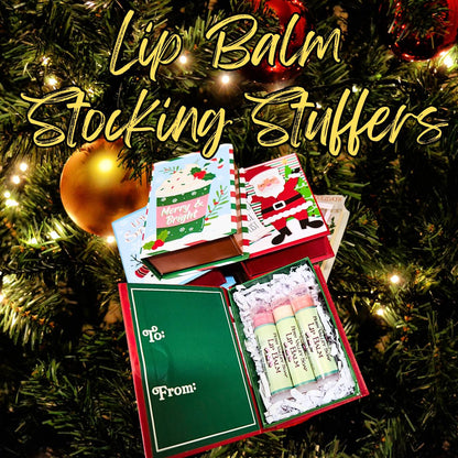 Handmade LIp Balm | Little Book Stocking Stuffers | Three Tubes Flavored Lip Balm