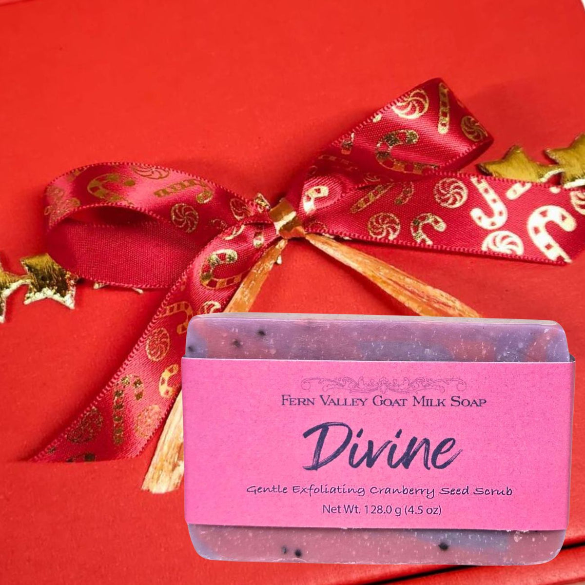 A bar of Fern Valley Goat Milk Soap labeled &