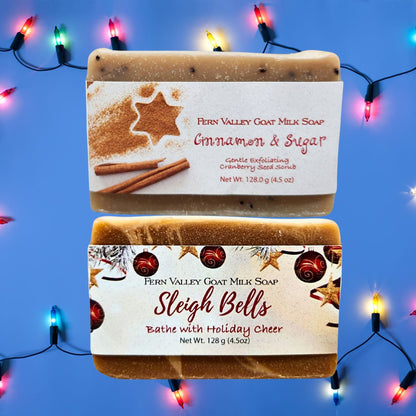 Handmade Goat Milk Soap | Merry Christmas Gift Bags | Two Fun Christmas Soaps
