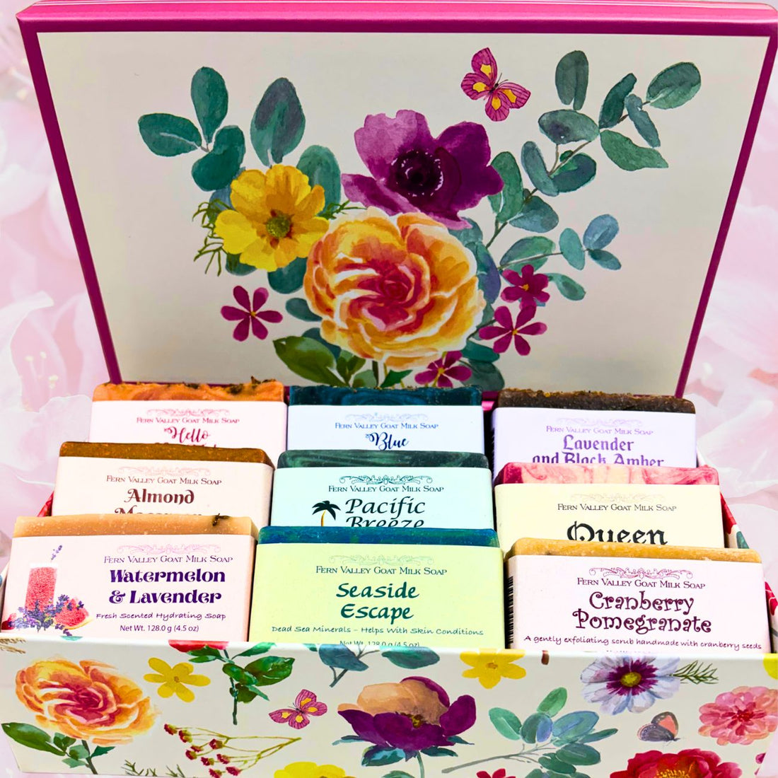 Handmade Goat Milk Soap | Nine Bar Sampler Assortment | Gift Box for Her