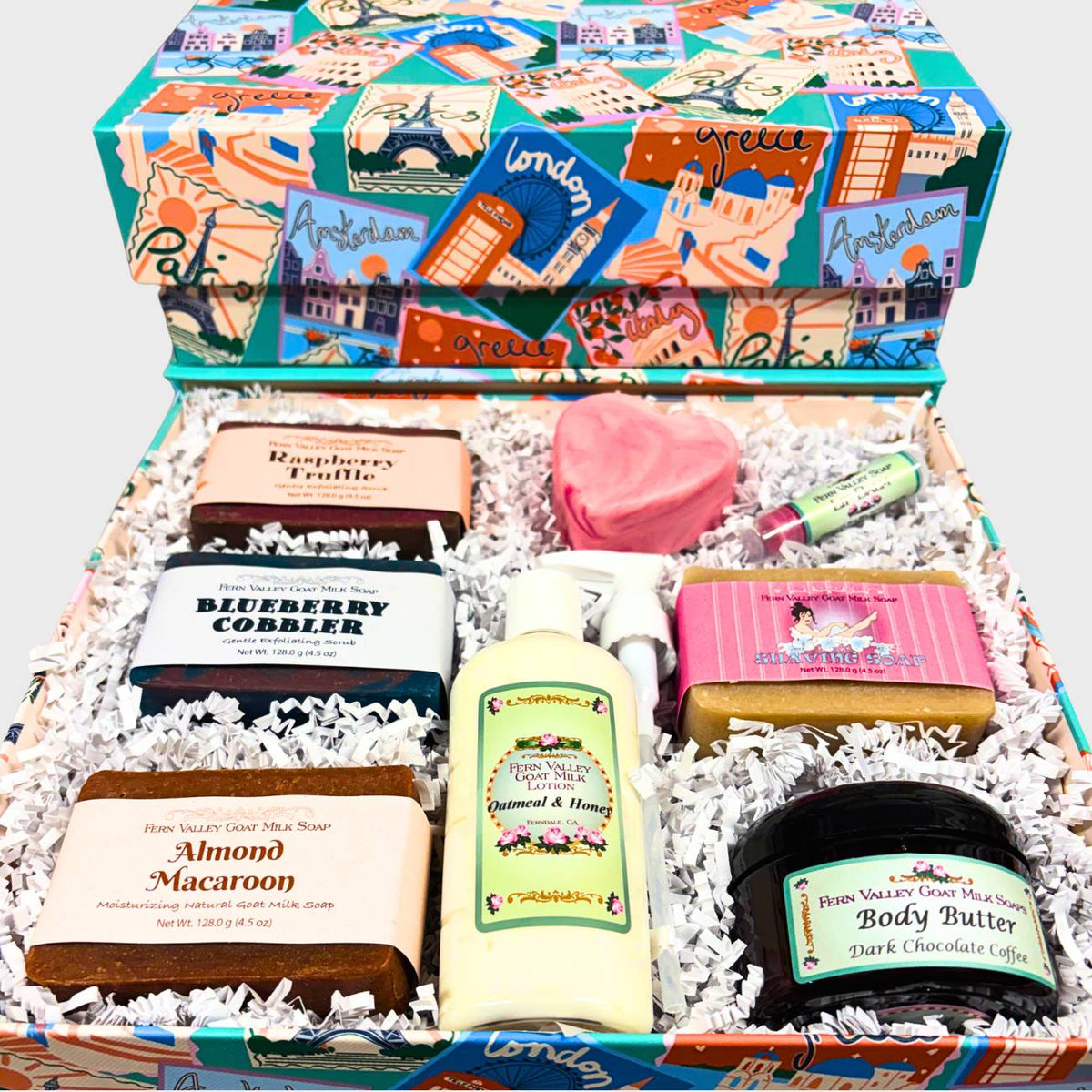 Handmade Goat Milk Soap Gift Set |  Pampering Gift Box |  Lotion + Body Butter