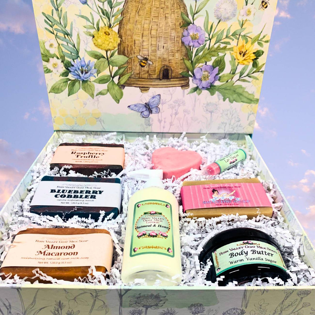 Handmade Goat Milk Soap Gift Set |  Pampering Gift Box |  Lotion + Body Butter