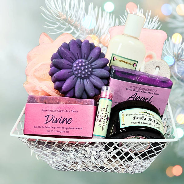 MBFFmomfloraserum&soyflora soap セット Pampering-Spa-Basket-Fern-