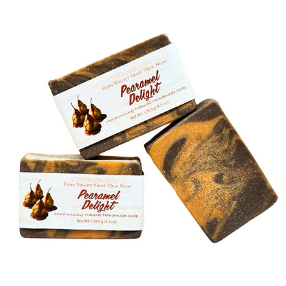 Handmade Goat Milk Soap | Pearamel Delight Moisturizing Shower Bar