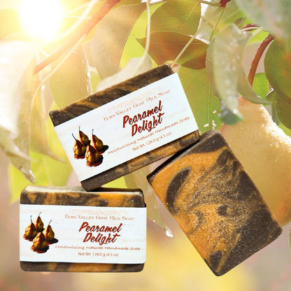 Handmade Goat Milk Soap | Pearamel Delight Moisturizing Shower Bar