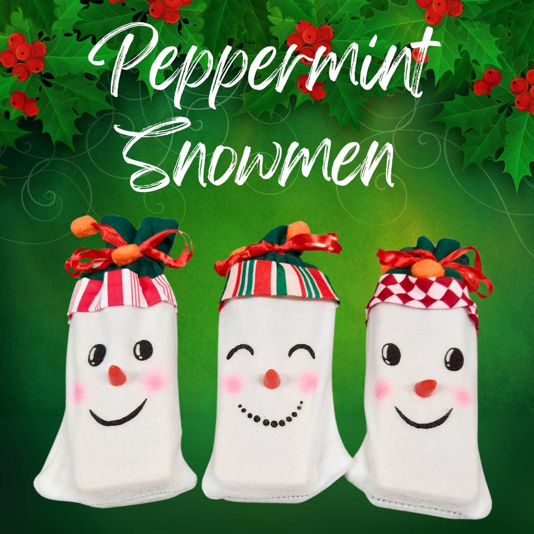 Handmade Goat Milk Soap | Peppermint Snowmen | Christmas Clearance