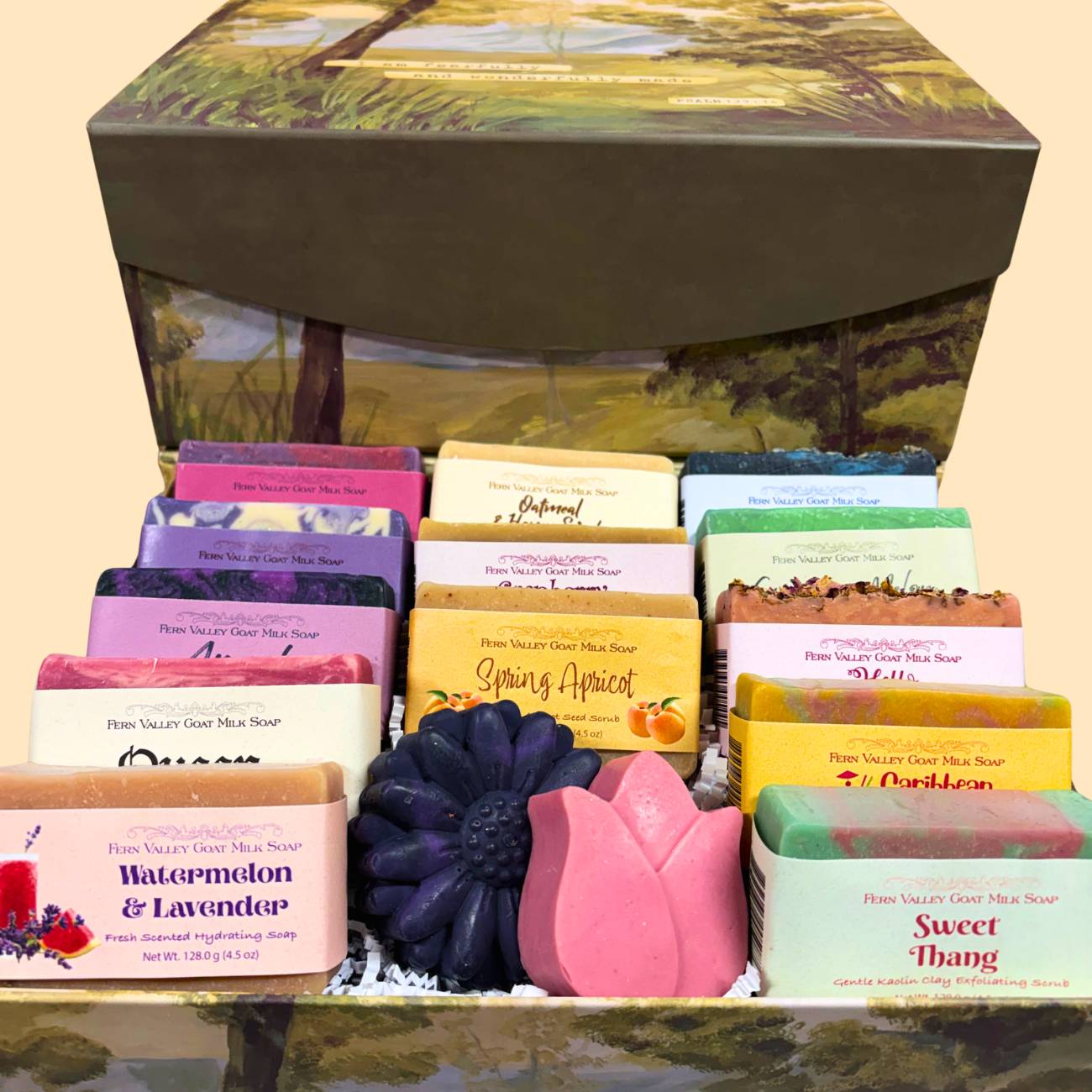 Handmade Goat Milk Soaps | Premium Sampler Gift Box | Bakers Dozen
