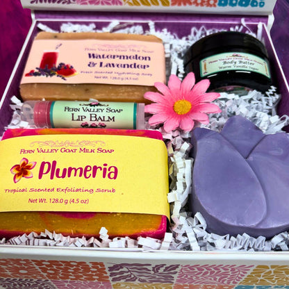 Handmade Goat Milk | Purple Patchwork Gift Box