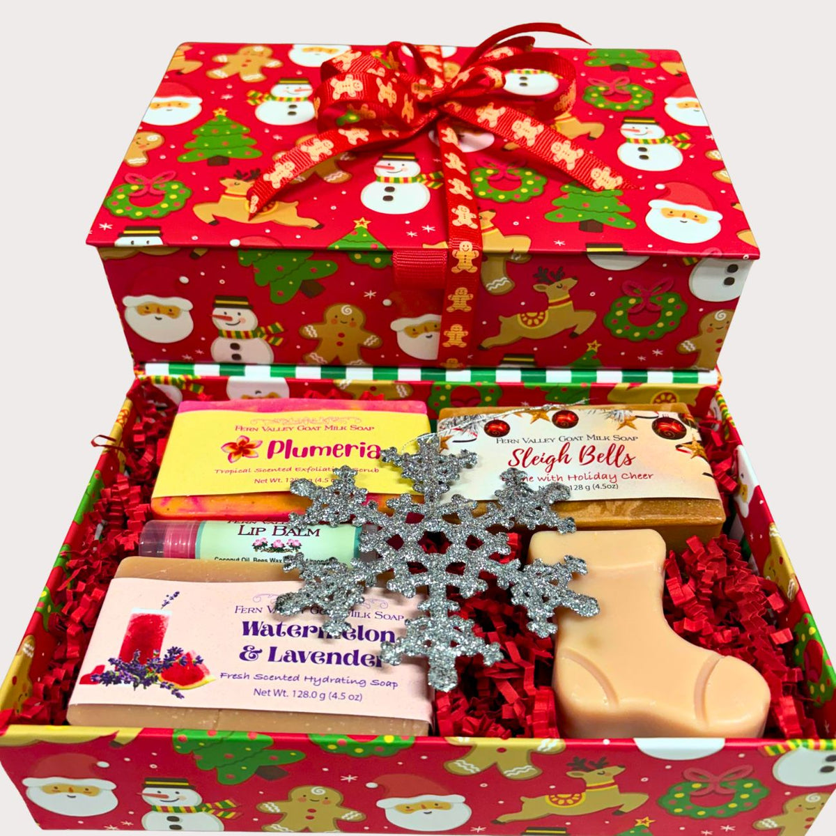 Handmade Goat Milk Soap Run Run Rudolph Gift Box | Festive Holiday Present