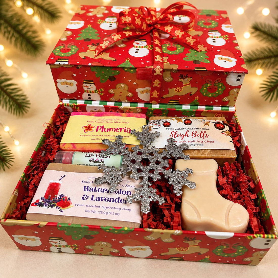 Handmade Goat Milk Soap Run Run Rudolph Gift Box | Festive Holiday Present