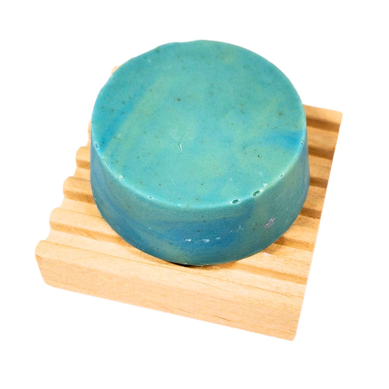 Draining Soap Dish | Fern Valley Soap | 3" Square Battlement Style Wood Soap Dish