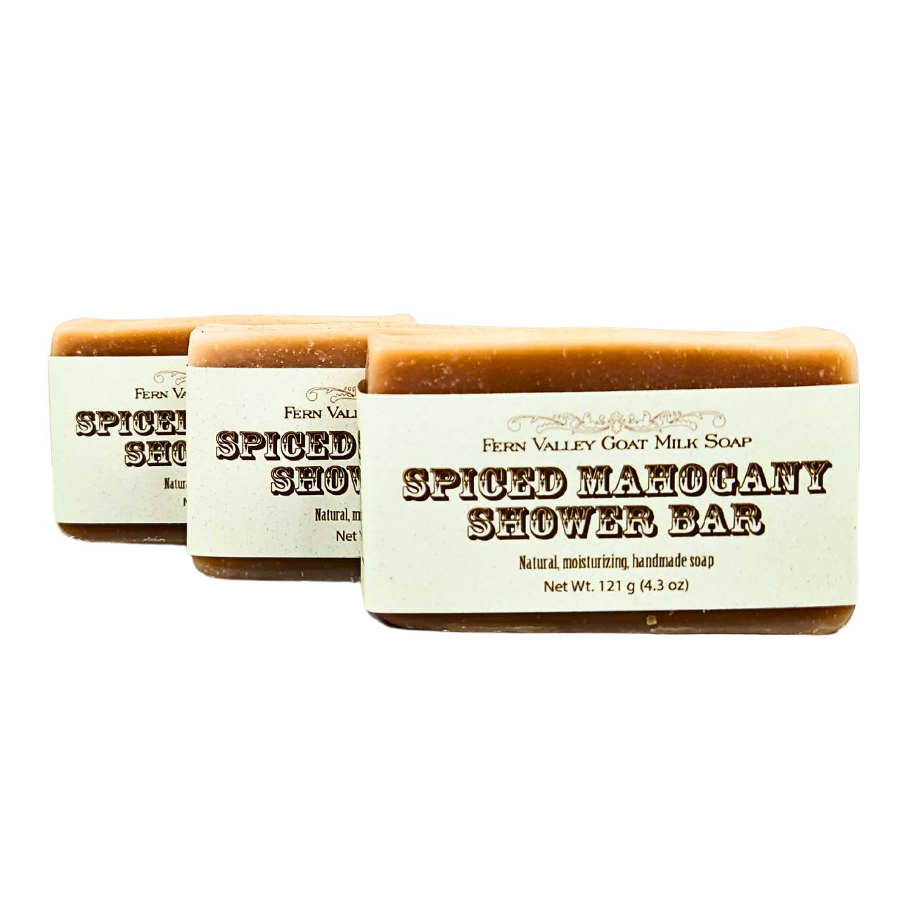 Handmade Goat Milk Soap | Shower Bar | Spiced Mahogany