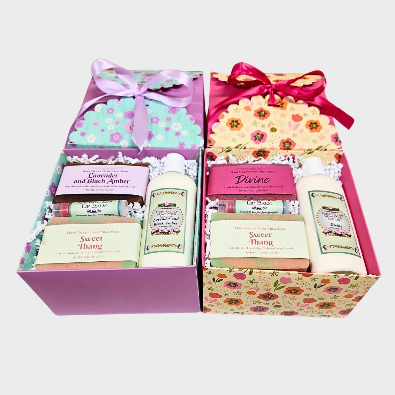 Floral Surprise Gift Set For Her | Handmade Goat Milk Soap + Lotion