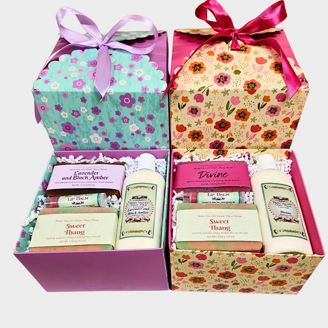 Floral Surprise Gift Set For Her | Handmade Goat Milk Soap + Lotion