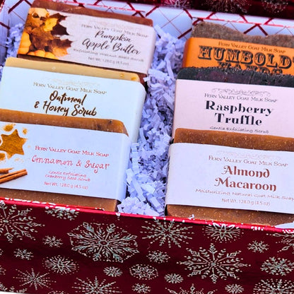 Handmade Natural Goat Milk Soap |  Thankful Six Bar Sampler