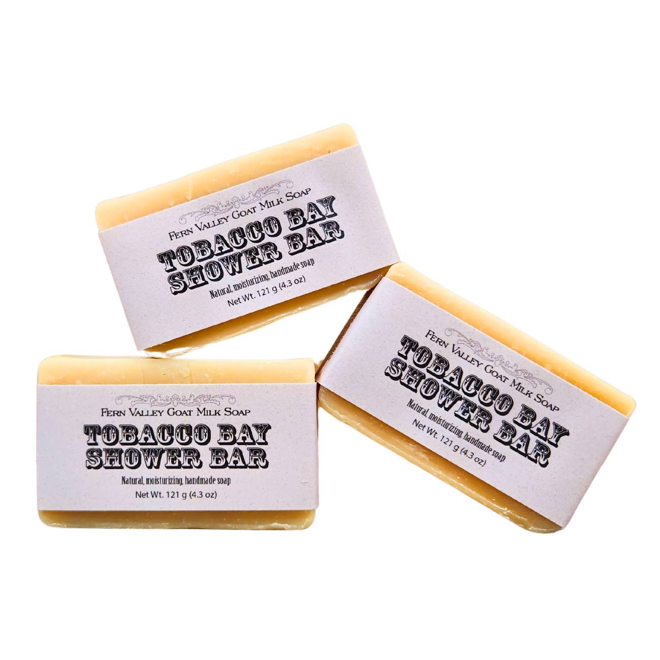 Handmade Goat Milk Soap | Shower Bar | Tobacco Bay