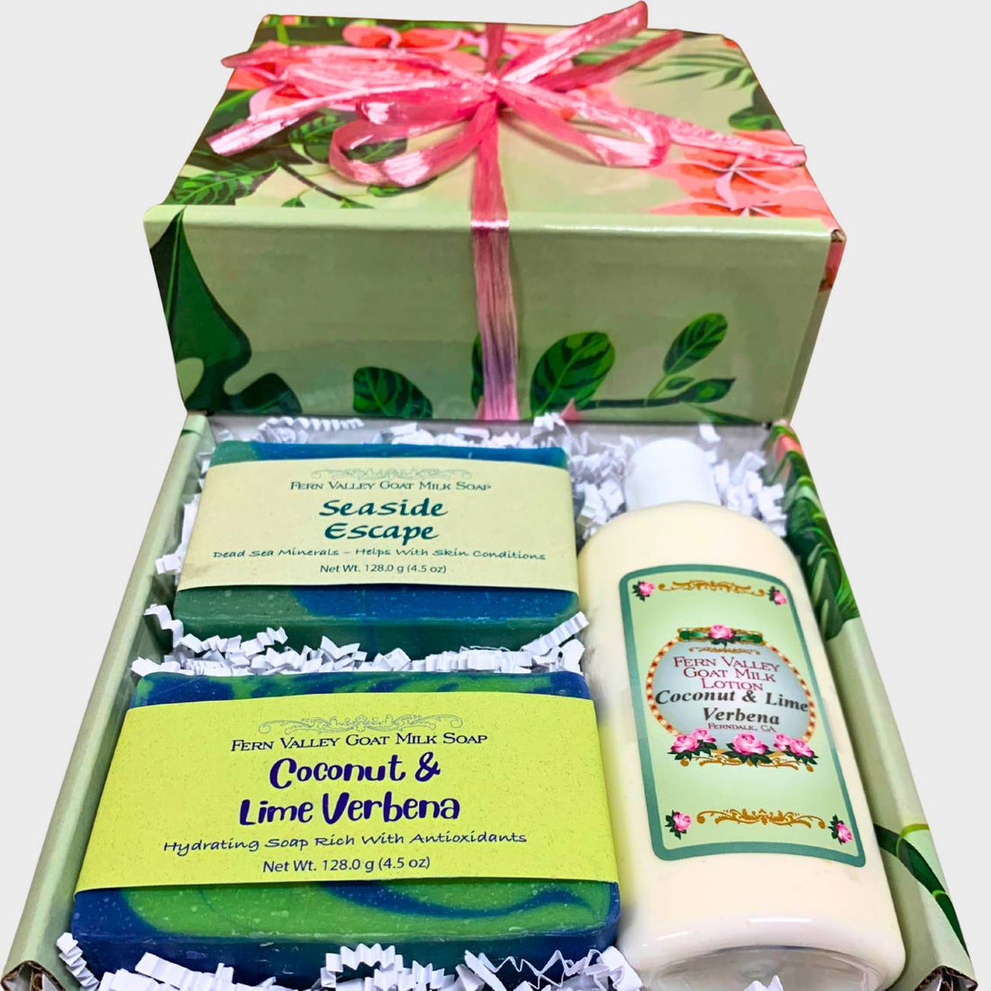 Natural Handmade Goat Milk Soap + Lotion | Tropical Gift Box
