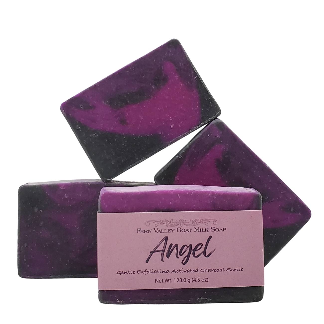 Natural Goat Milk Soap | Charcoal Exfoliating Scrub | Angel - Flirty Floral Scent