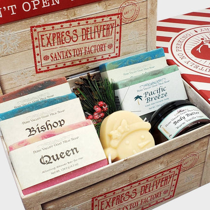 Christmas Gift Box for Couple | Handmade Goat Milk Soaps + Body Butter