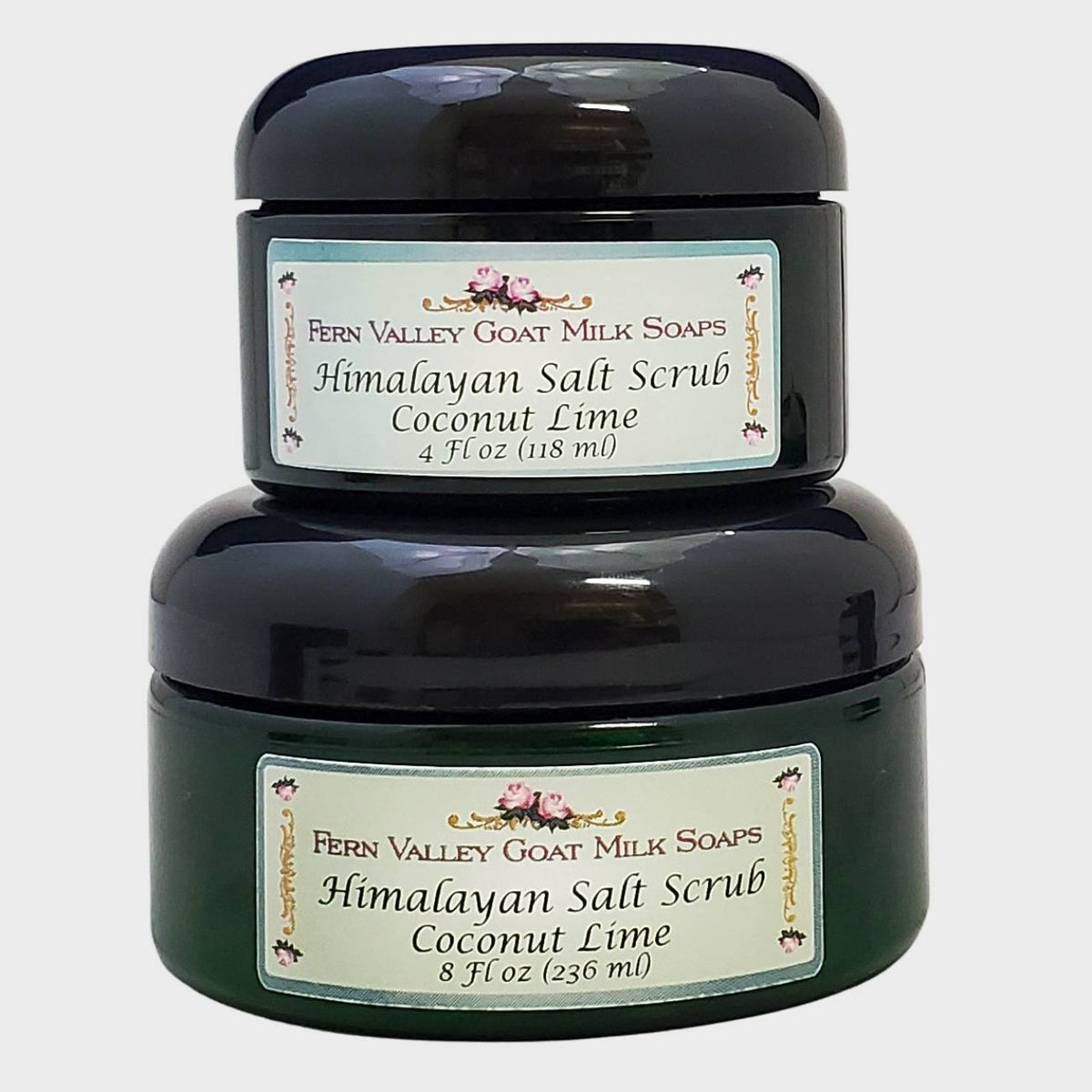 Himalayan Salt Scrub | Skin Care From Fern Valley Goat Milk Soap | Coconut &amp; Lime Verbena Scent