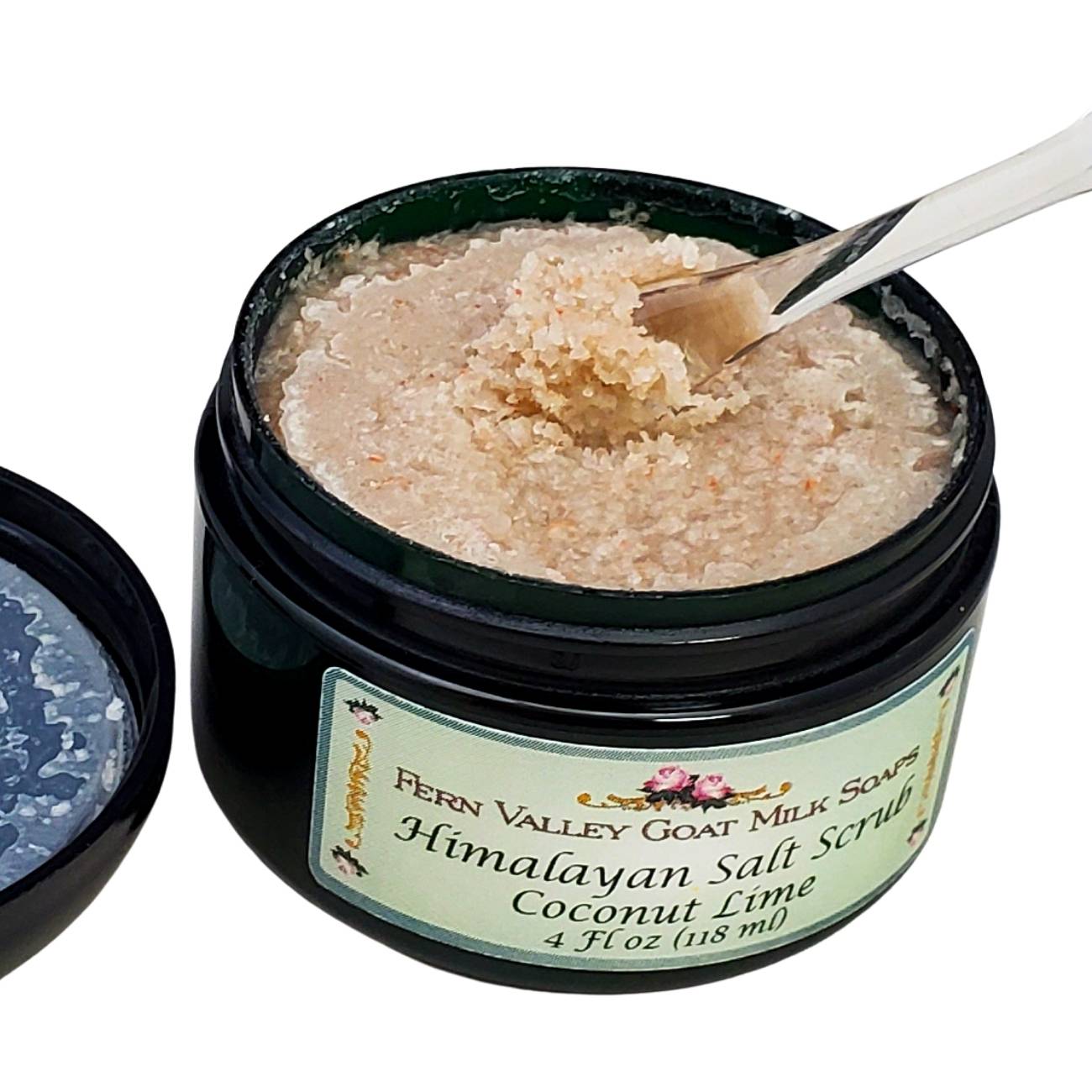 Himalayan Salt Scrub | Skin Care From Fern Valley Goat Milk Soap | Coconut &amp; Lime Verbena Scent