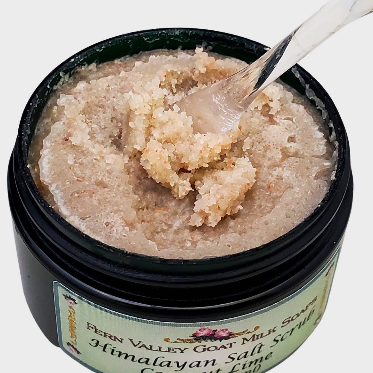 Himalayan Salt Scrub | Skin Care From Fern Valley Goat Milk Soap | Coconut &amp; Lime Verbena Scent