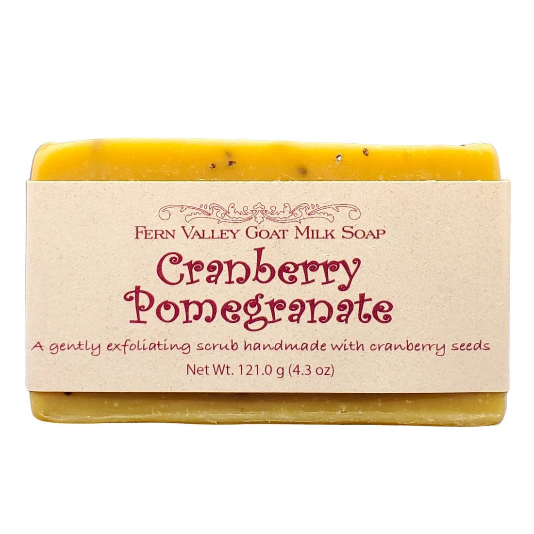 Natural Goat Milk Soap | Exfoliating Scrub Bar Soap | Cranberry Pomegranate Soapy Deal