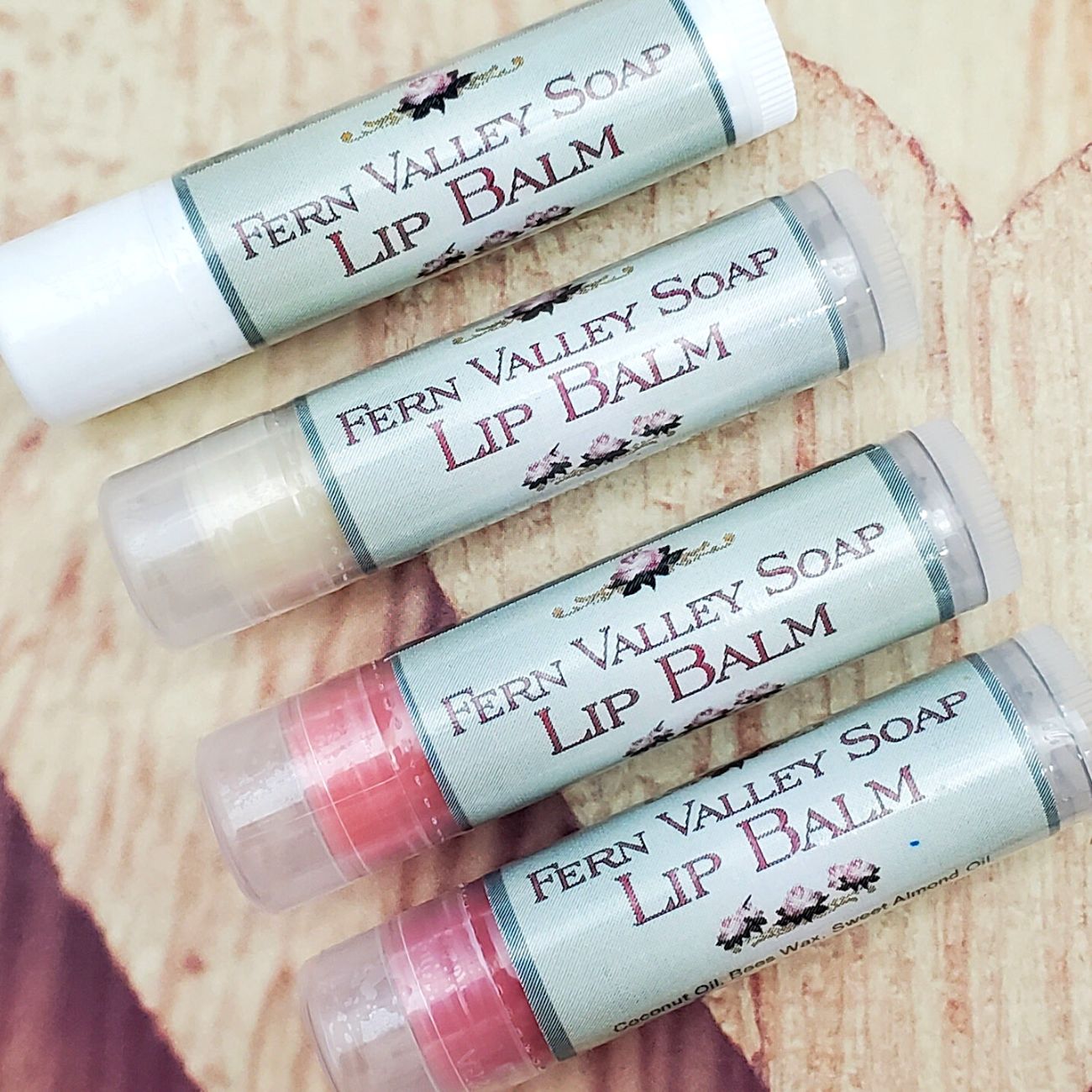 Natural Handmade Lip Balm | POP 12 Tube Display Boxes | Fern Valley Goat Milk Soap |  Fun Flavors