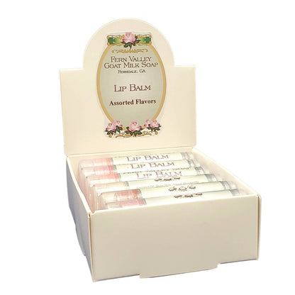 Natural Handmade Lip Balm | POP 12 Tube Display Boxes | Fern Valley Goat Milk Soap |  Fun Flavors